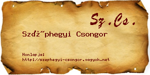 Széphegyi Csongor névjegykártya