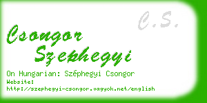 csongor szephegyi business card