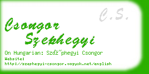 csongor szephegyi business card